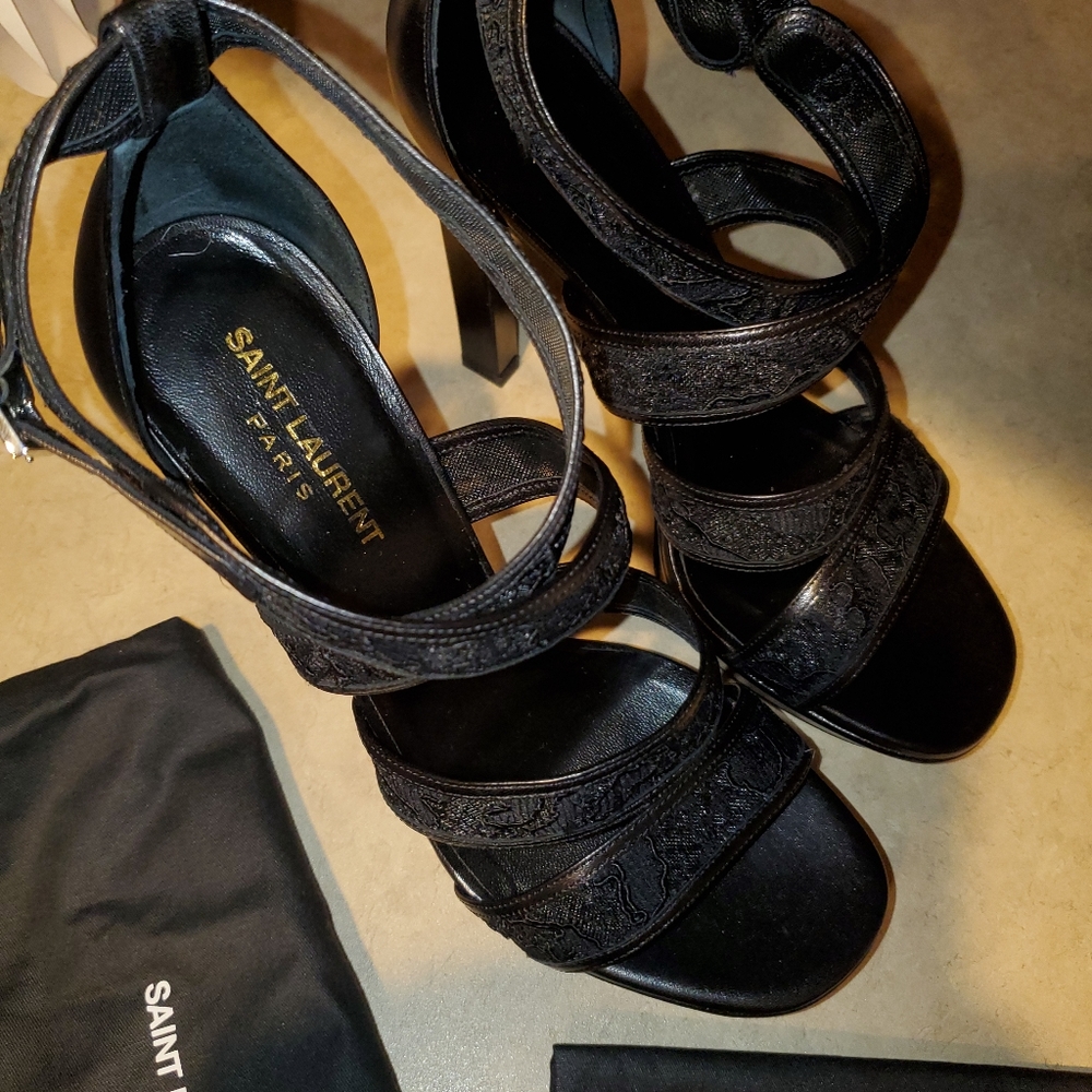 Authentic ysl saint Laurent sandles